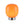 Bruno glass table lamp, Orange