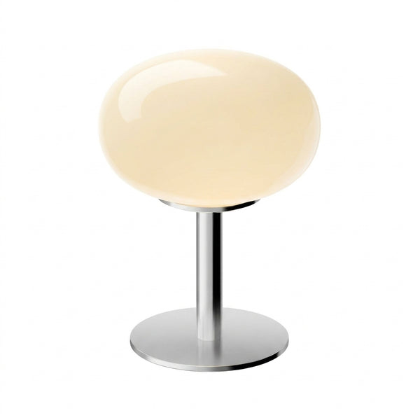 Clementine glass dome table lamp, Cream Oval Globe