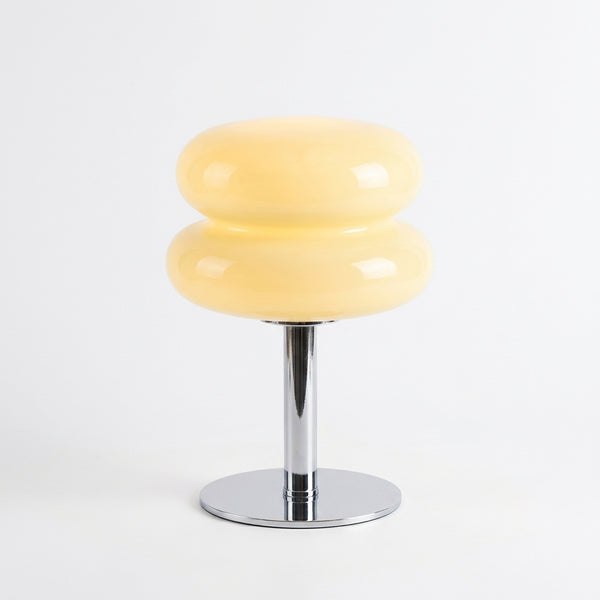 Clementine glass dome table lamp, Cream Tiered Dome
