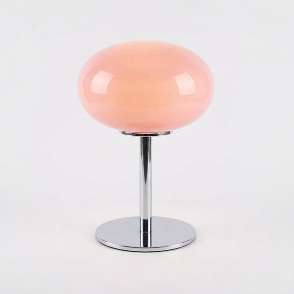 Clementine glass dome table lamp, Pink Oval Globe