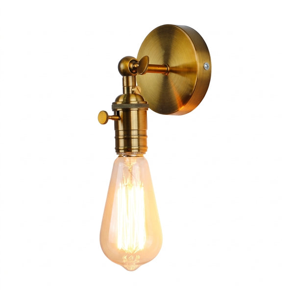 Hayden brass wall sconce with Edison bulb