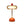 Nova glass saucer table lamp, Orange