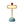 Nova glass saucer table lamp, Sky Blue