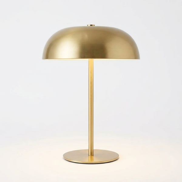 Pico cordless metal mushroom table lamp, Gold