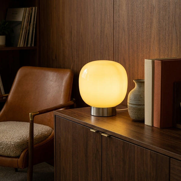 Bruno Cream in a warm mid century interior