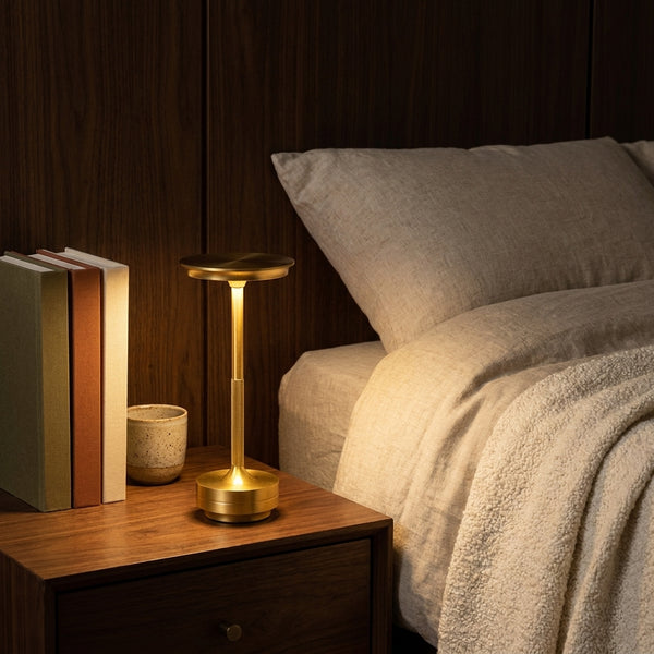 Margo Gold in a warm mid century interior