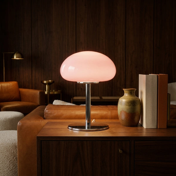 Nimbus Pink in a warm mid century interior
