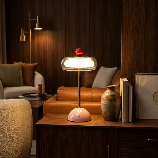Nova Pink in a warm mid century interior