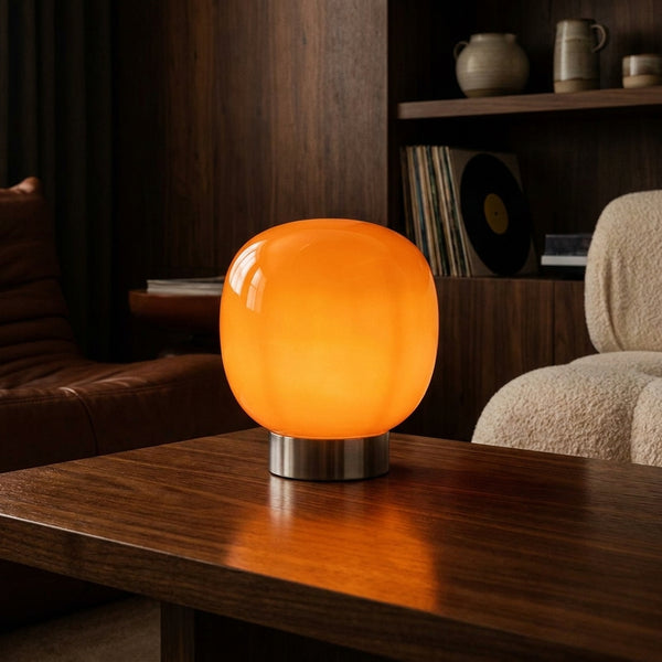 Bruno Orange in a warm mid century interior