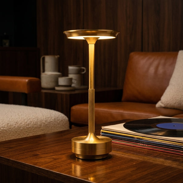 Margo Gold in a warm mid century interior