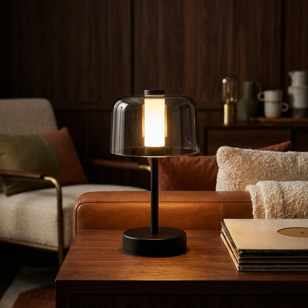 Vera Black in a warm mid century interior