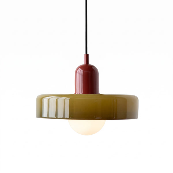 Halo pendant light in Olive