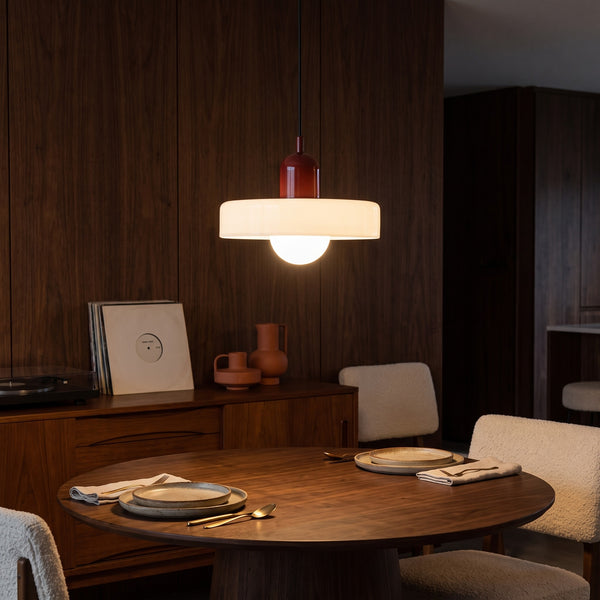 Halo pendant light in White