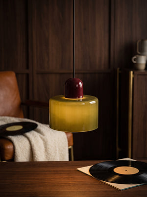 Juno pendant light glowing