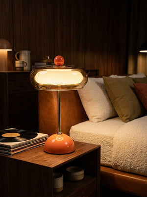 Nova lamp dimmed on a nightstand