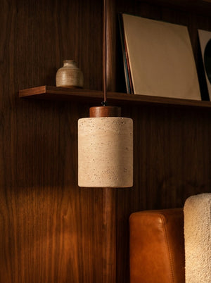 Sora natural stone pendant light detail