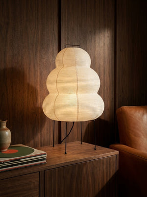 Yuki stacked paper tiers glowing